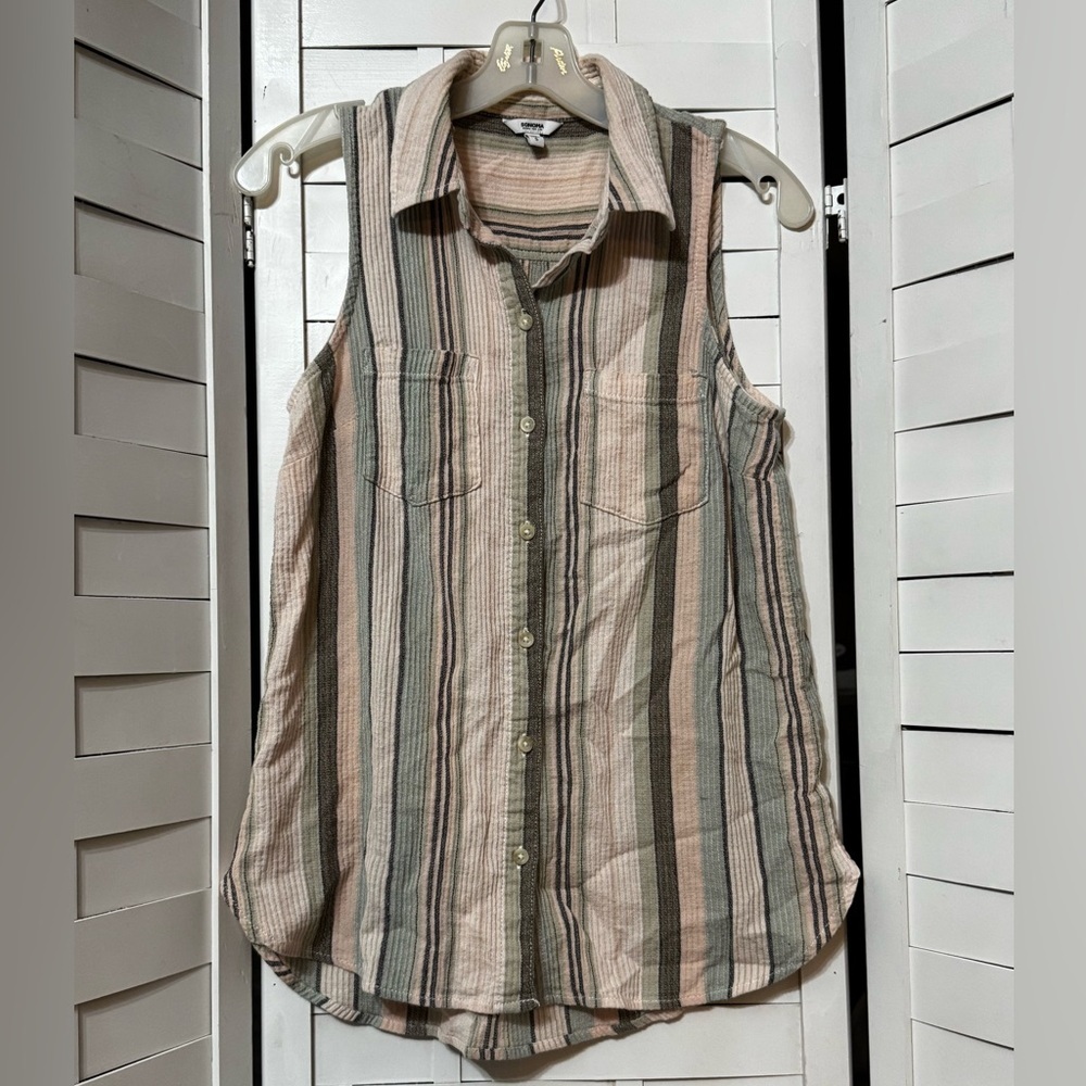 Sonoma striped Button up Tank